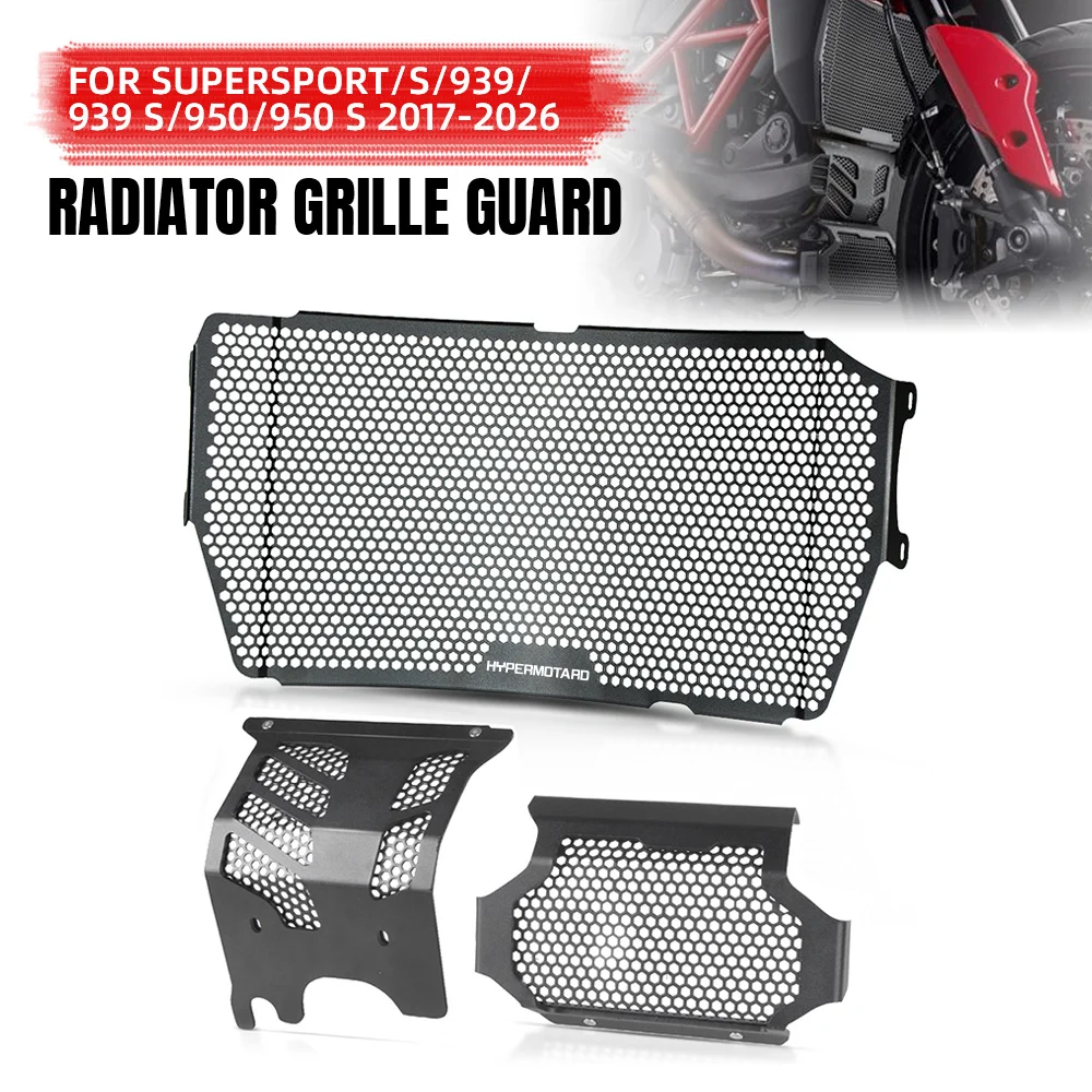 

Radiator Guard And Engine Guard Protector Set For Ducati Hypermotard 950 RVE SP 2019 2020 2021 Motorcycle Accessories Aluminium