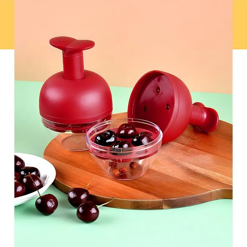 4 Holes Cherry Pitter Press Type Fruit Corer Remover Multi-function Cherry Pit Remover Tool Kitchen Fruit Seed Extractor Gadget