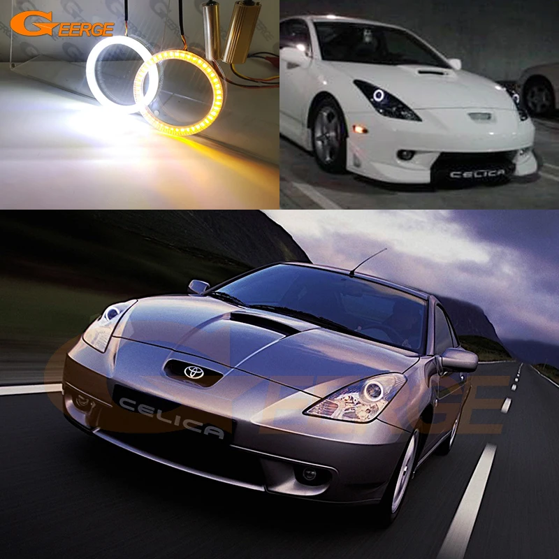 For TOYOTA Celica T23 2000 2001 2002 2003 2004 2005 Ultra Bright Day Light Turn Signal LED Angel Eyes Kit Halo Rings