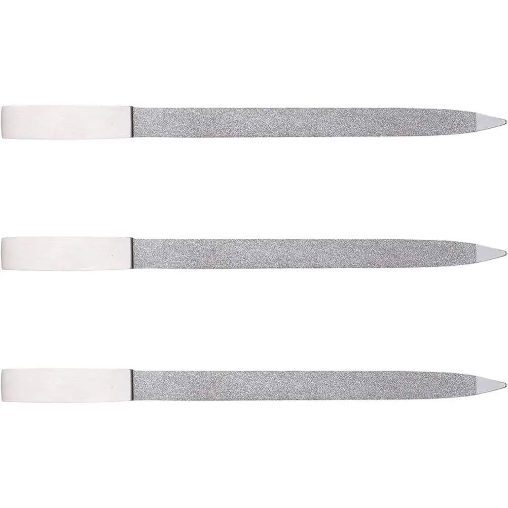 

3 Pcs File Manicure Tool Stainless Steel Nail Trimming Tools Practical Files Nail Care Household Use Travel Portable Reusable