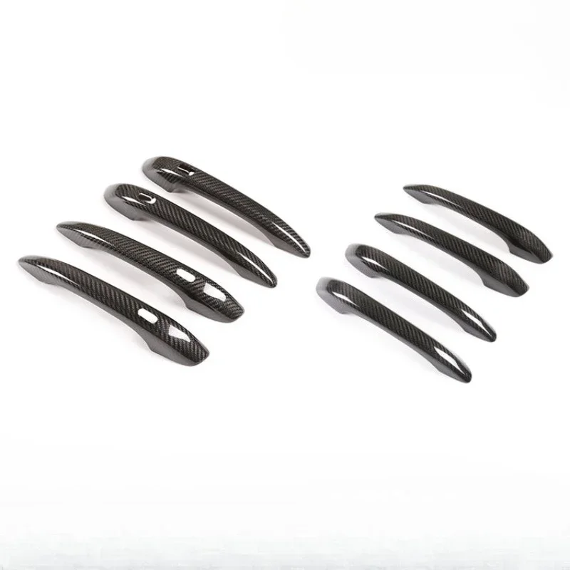 

For Porsche Macan Real Dry Carbon Fiber Exterior Glossy Black Door Handle Cover Decoration Modification Body Kit Accessories