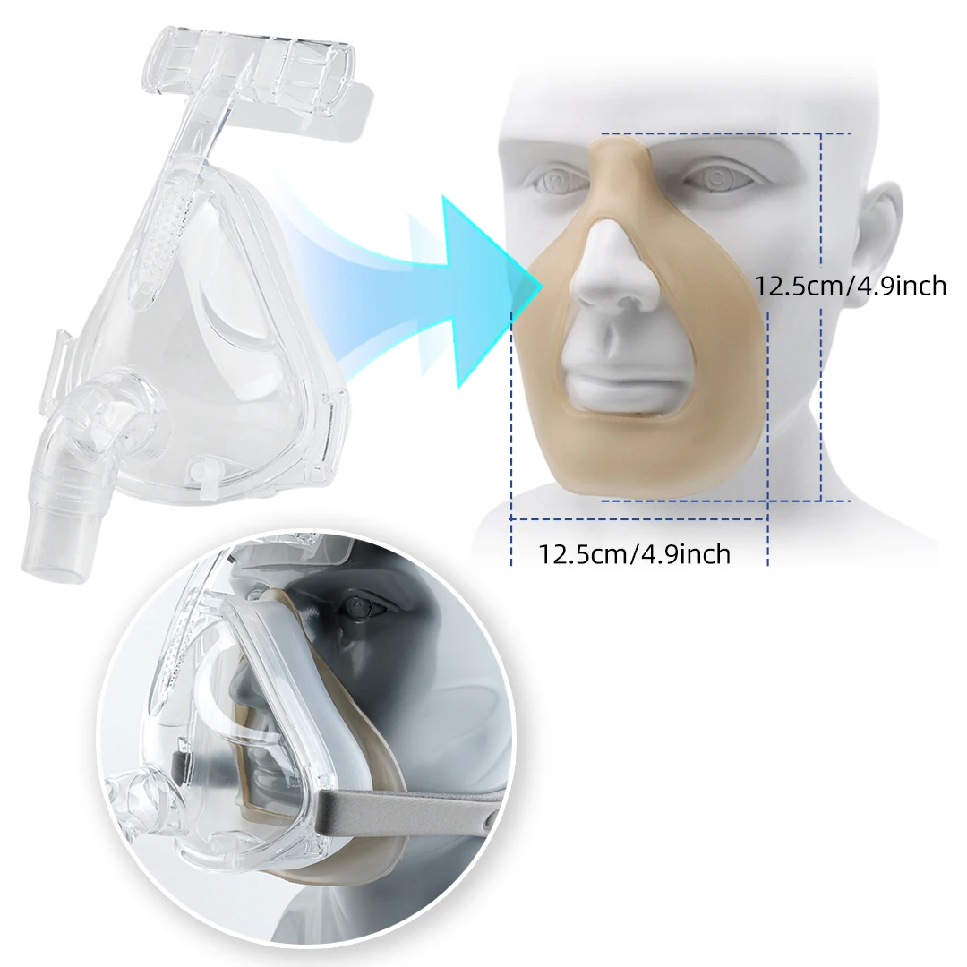 4 Pcs Soft, non-slip silicone nasal pads for CPAP masks. Improves the seal, comfort, and sleep quality