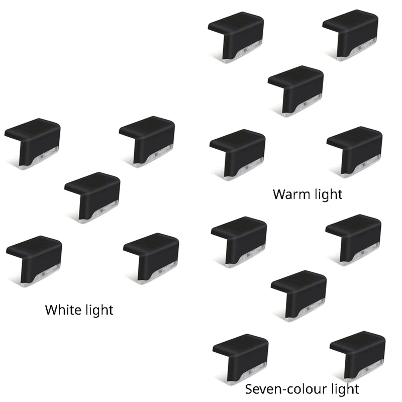 Luz de paso solar para piojos, luz solar LED impermeable, adecuada para escaleras al aire libre, valla, patio, terraza, hogar, decoración