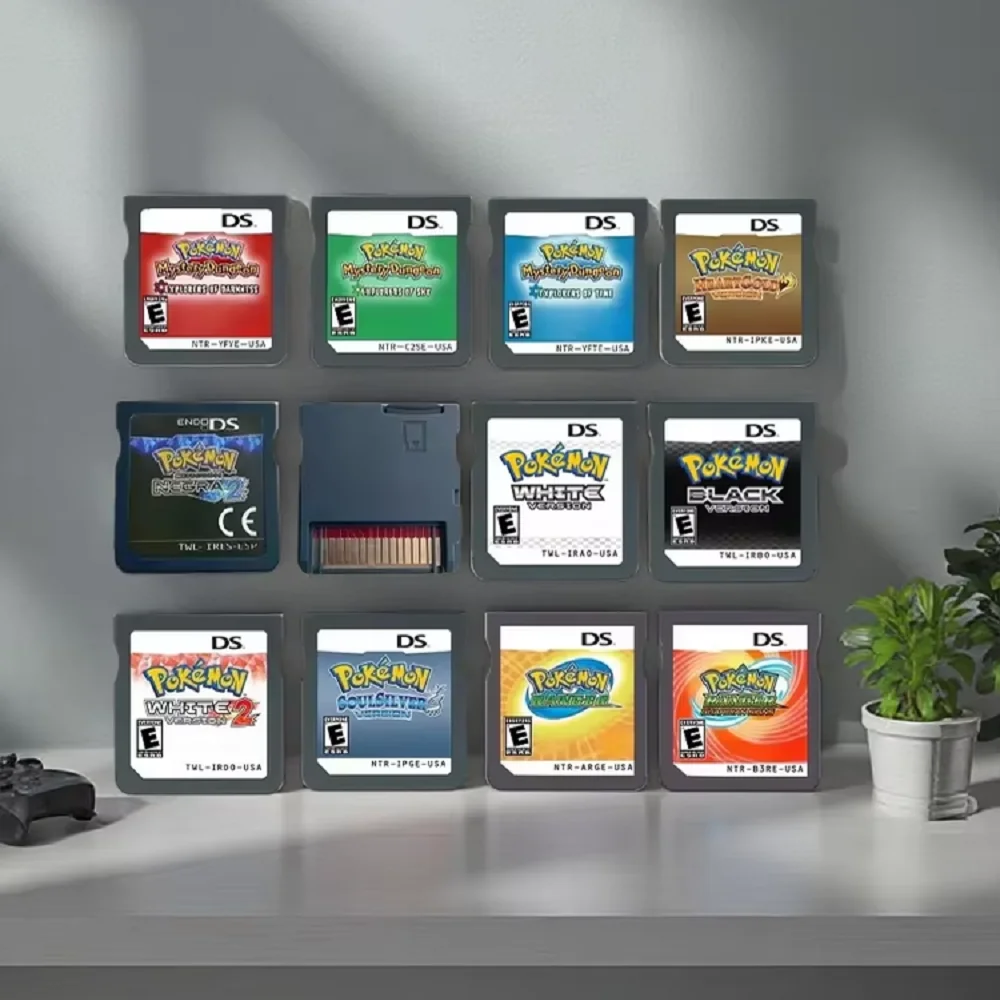 NDS game cartridges: White 2, Black 2, HeartGold, SoulSilver, game cartridges, English version, compatible with NDS/3DS