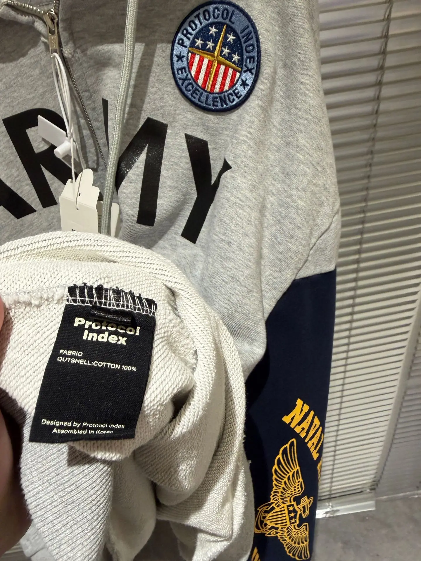 جديد فاخر الجيش Y مشروع بروتوكول مؤشر البلوز هوديس هودي قمصان سويت شيرت بقلنسوة المخملية القطن دريك سميكة الصوف الشارع # E130 #6