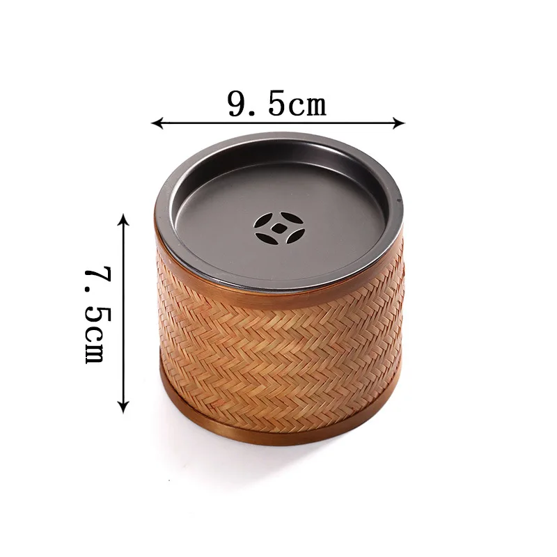 Handmade Bamboo Woven Water Storage Pot KungFu Tea Plate Chinese Style Household Dry Brewing Table Circular Tea Sea