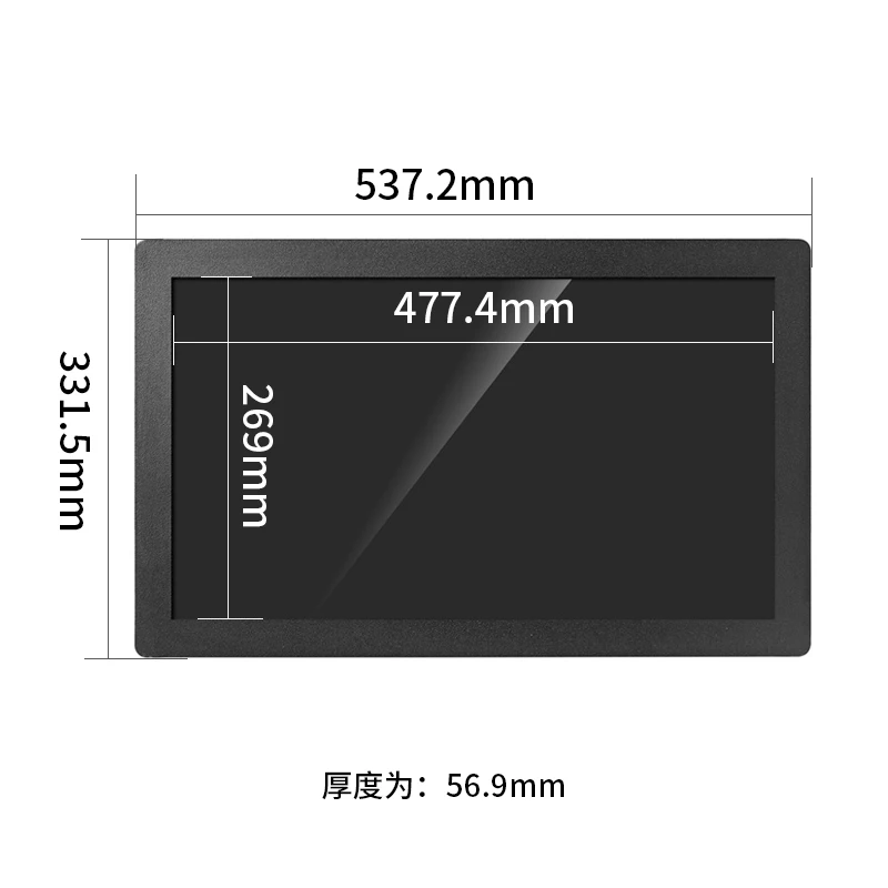 23.8 inch 1920*1080 Embedded LCD Touch Screen Metal Case Monitor with HDMI VGA DVI USB Interface for Industry Automation