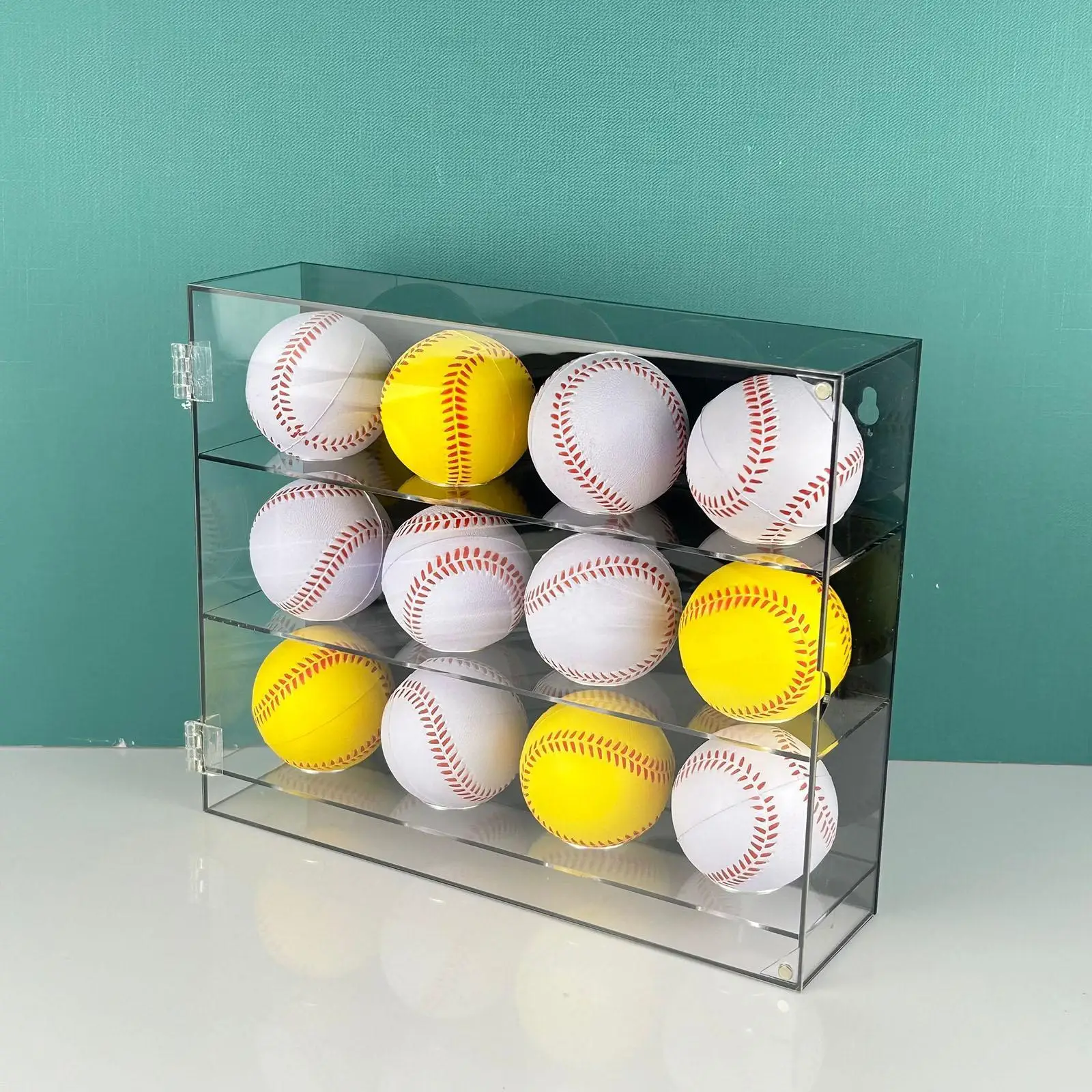 Baseball Display Case Wall Mount Hold 12 Balls Baseball Display Holder