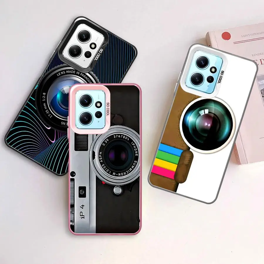 Retre Camera Phone Case for Xiaomi Redmi Note 12S 11s 13 11 Pro Plus 10 Pro 12 Pro 10s Soft Cover Shockproof