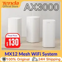 Tenda AX3000 WiFi6 Mesh System EX/MX12 Enrutador inalámbrico Wi-Fi6 Mesh WiFi Router hasta 7000 pies cuadrados Extensor de alcance Wifi WIFI 6 Mesh
