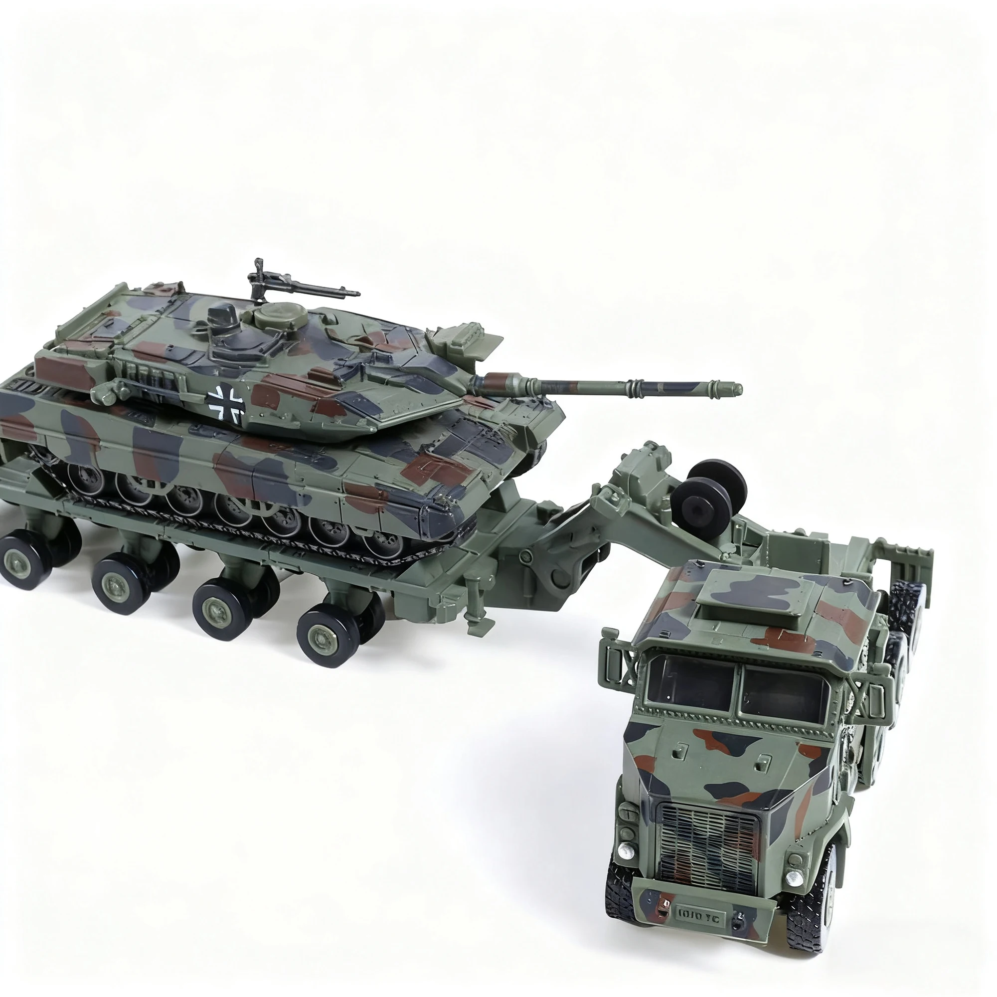 

1/72 военная модель, строительный блок, игрушка, армейский танк M1070, транспортер + леопард 2, главный боевой танк, самолет-истребитель, сборные игрушки