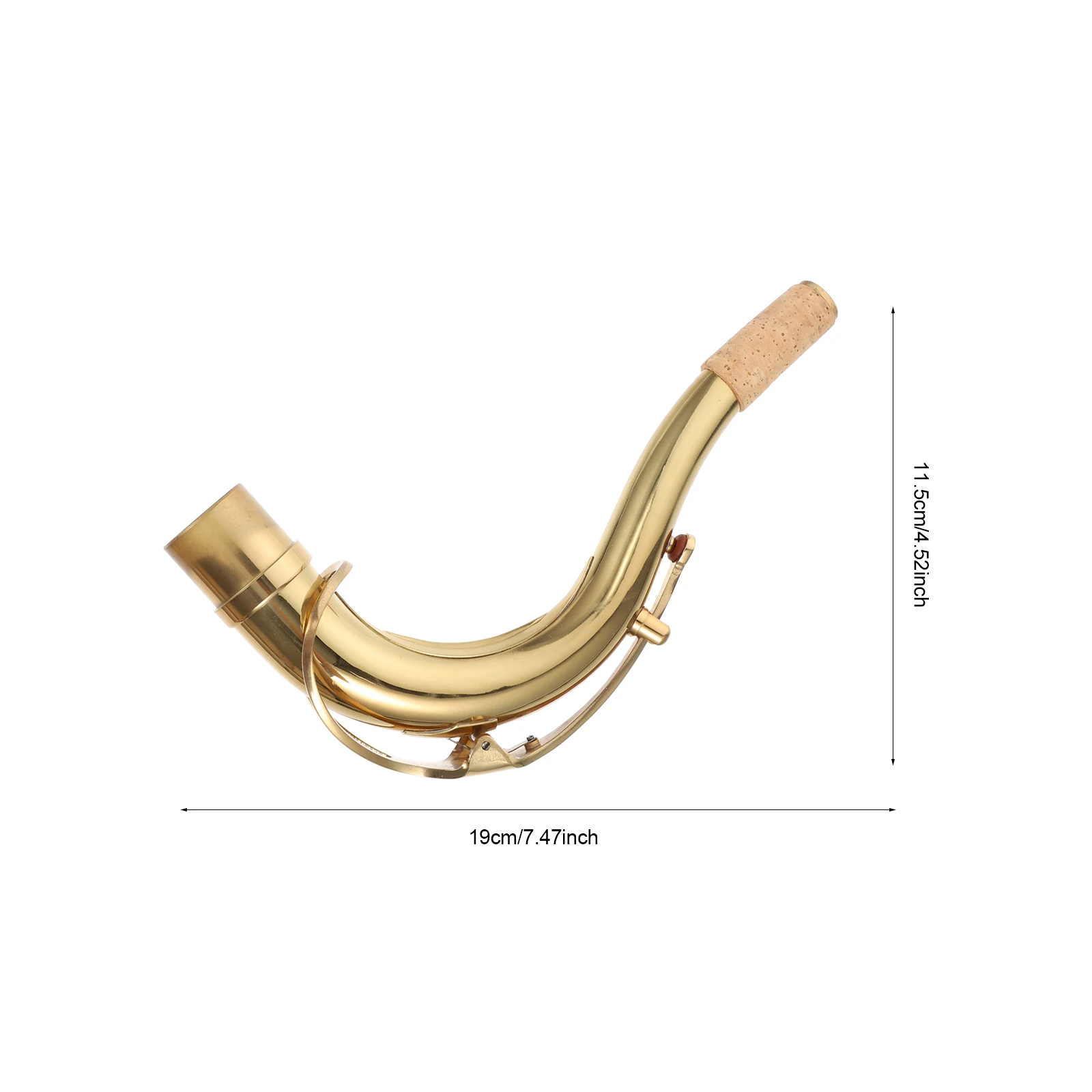 

Professional Brass Saxophone Curved Neck Replacement Sound Instrument Repair Tool Durable Easy Adjustment Golden