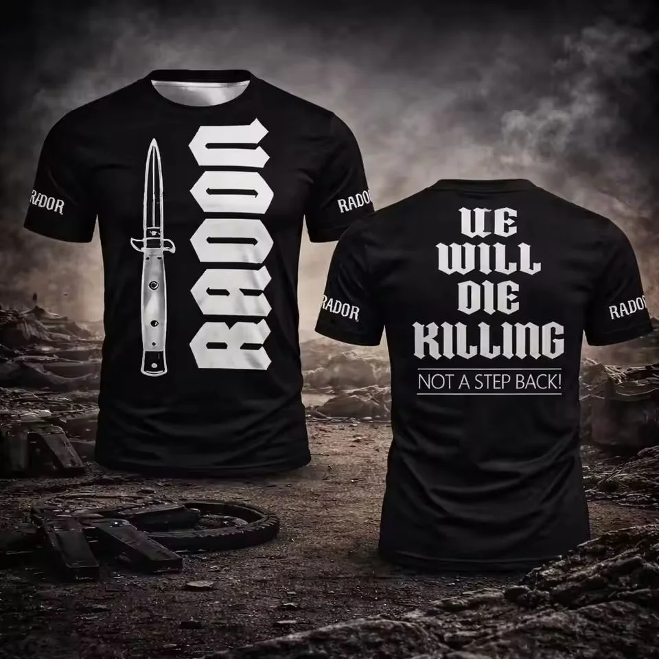 2026 Gothic Tactical T-shirt Breathable Sportswear Unisex Combat-style Apparel | Outdoor Crew Neck Short-sleeve Men's/Kids Top