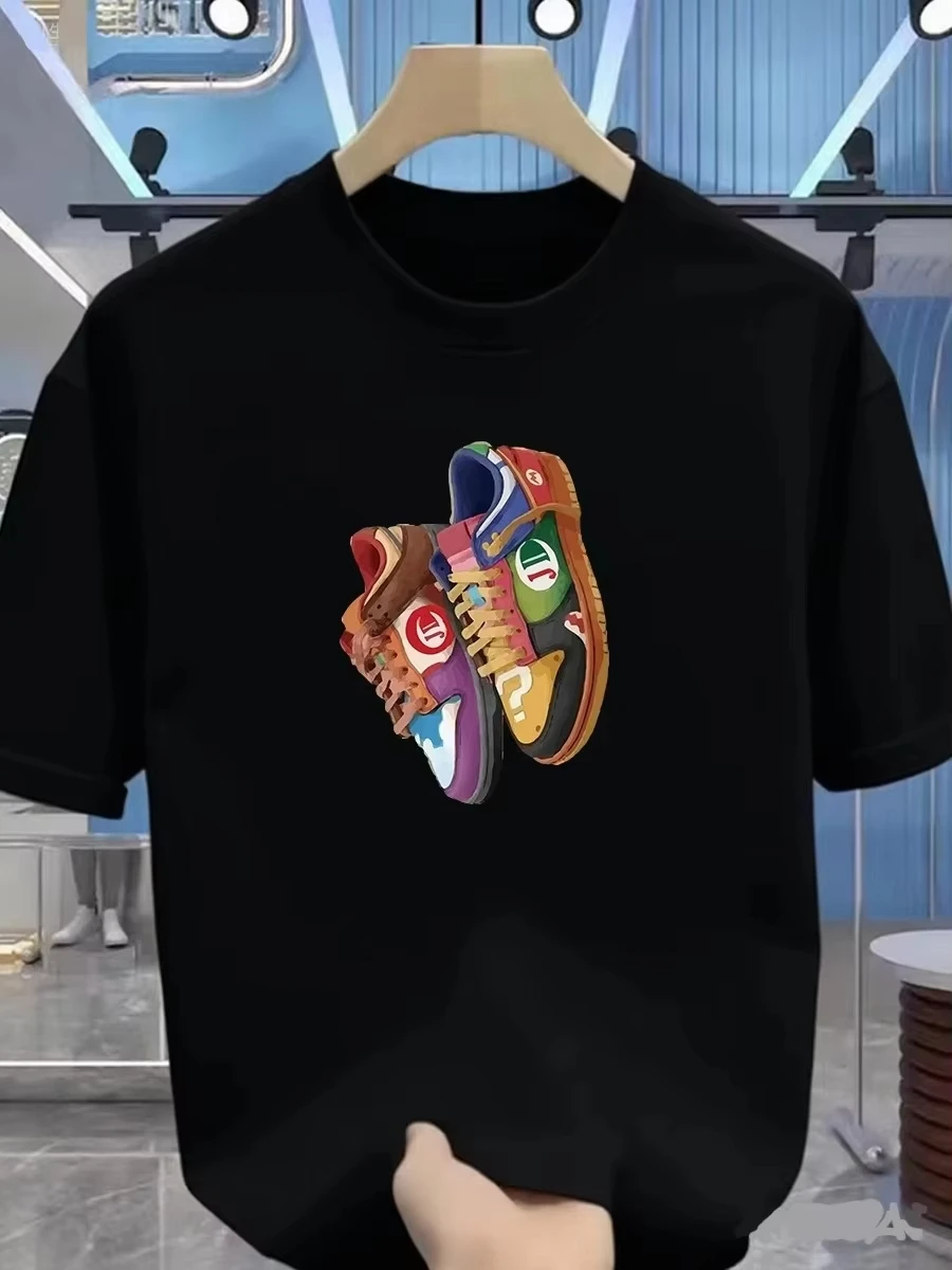 

2026 Summer Cotton T-shirts for Men and Women - Fashion Brands - Sportswear Styles - Trendy Printed Shoes, Short-sleeved Tops
