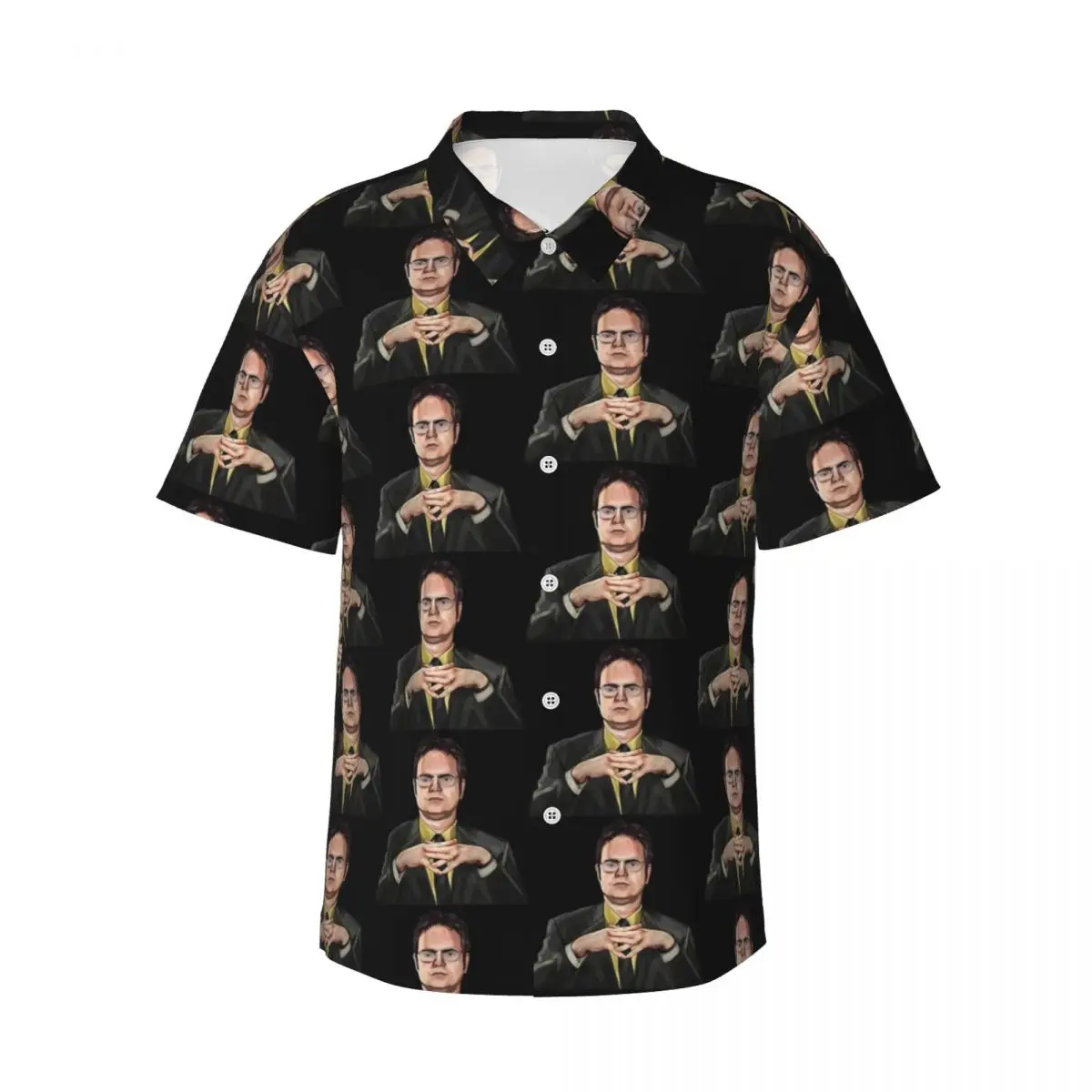 Dwight Schrute Casual Shirt The Office Trendy Hawaiian Shirts Mens Short Sleeve Beach Streetwear Printed Oversized Blouses