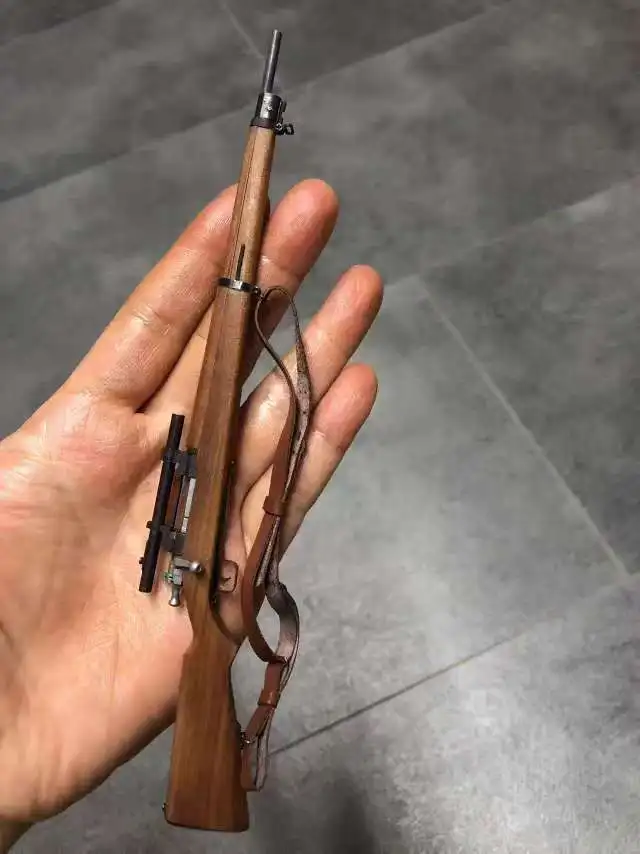 Rifle Springfield M1903 del ejército de EE. UU. hecho a mano de la Segunda Guerra Mundial, escala 1/6, Metal, madera, hecho a mano, desmontable para figura de acción de 12 ", regalo para hombres y niños