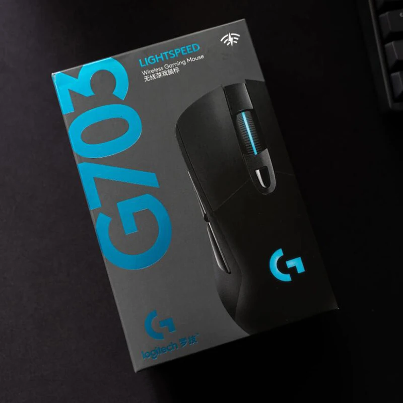 Logitech G703 Hero Lightspeed Gaming Mouse with 1ms Report Rate Powerplay Compatible 32 Bit Arm 16K DPI Wireless Mouse