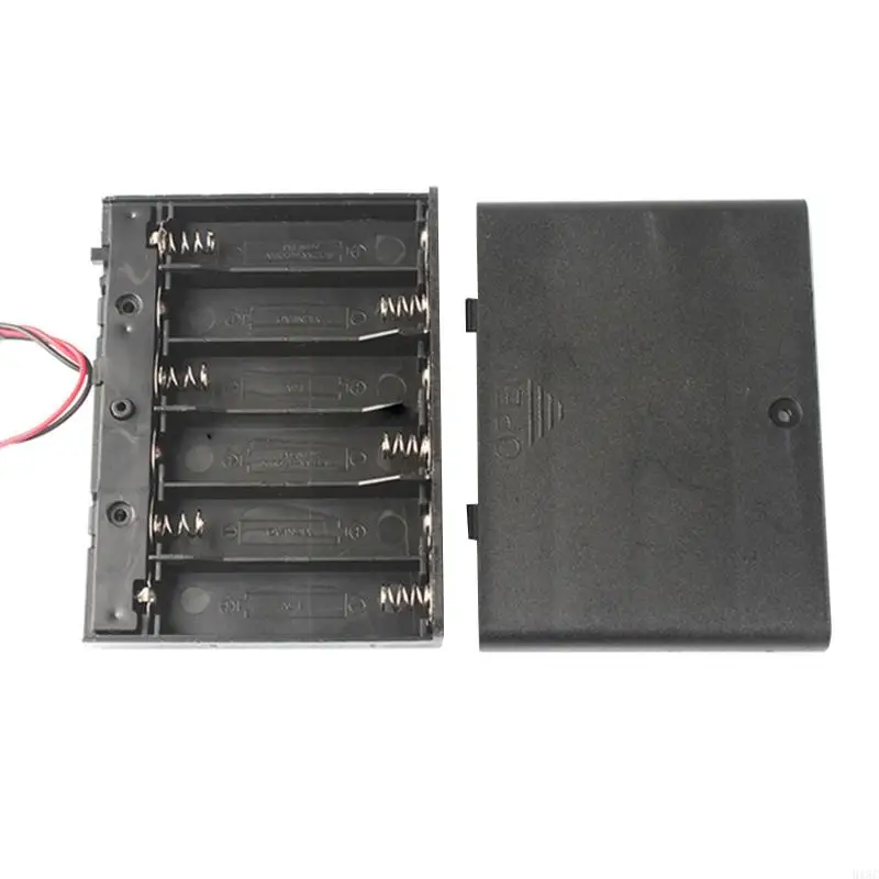 Caja batería portátil 918C, organizador pilas AA para estuche, caja almacenamiento con ranura 3 4 6 8 soporte