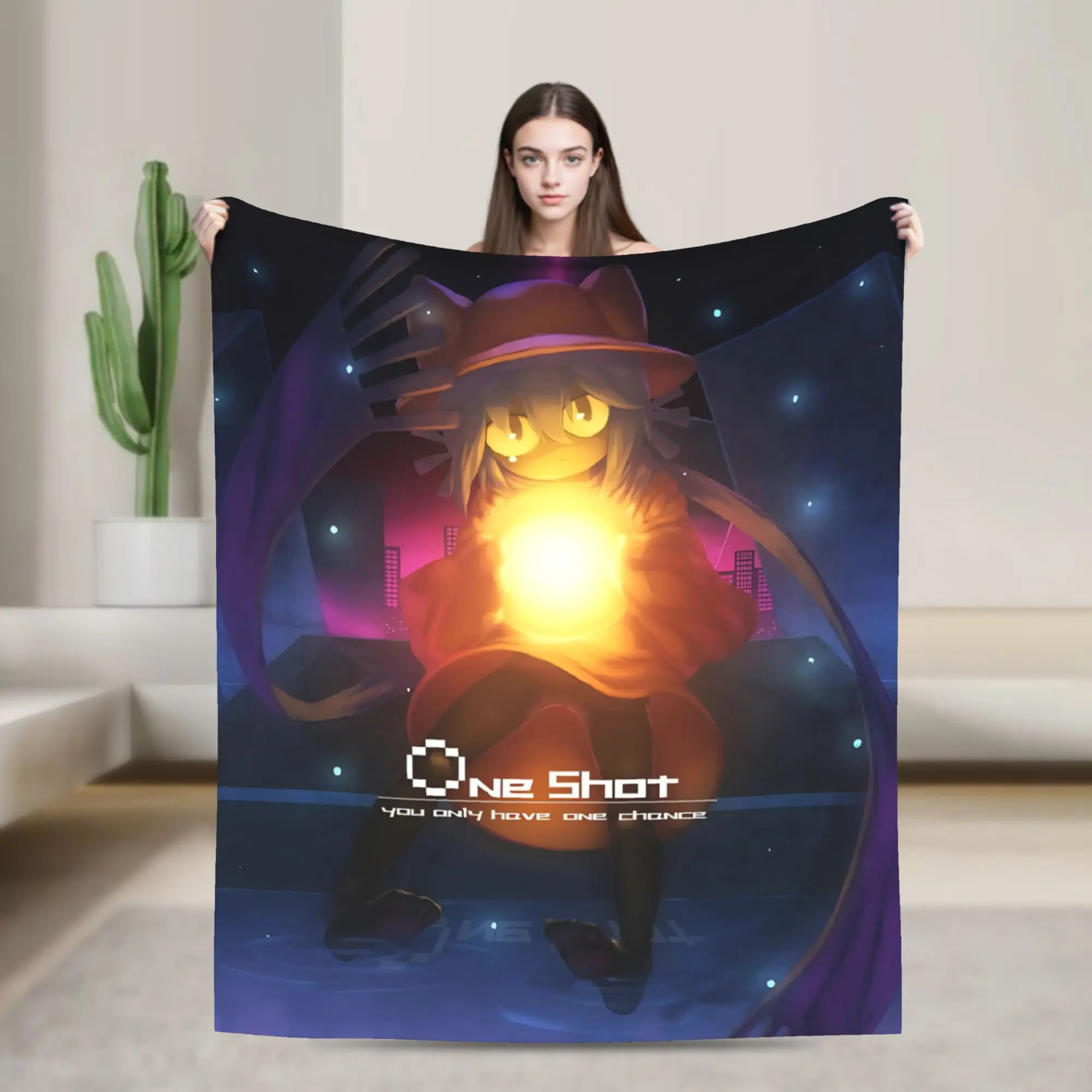 OneShots Niko Throw Blanket for Couch  Soft Fuzzy Plush Blanket 50x60 Inches Multiple Sizes Bedspread for All Seasons