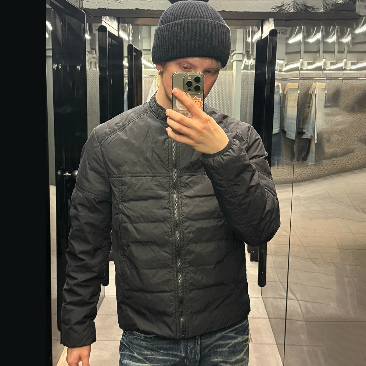 

NIGO Мужская осенне-зимняя черная куртка-пуховик на молнии, легкая удобная повседневная короткая куртка # NGTOP12192