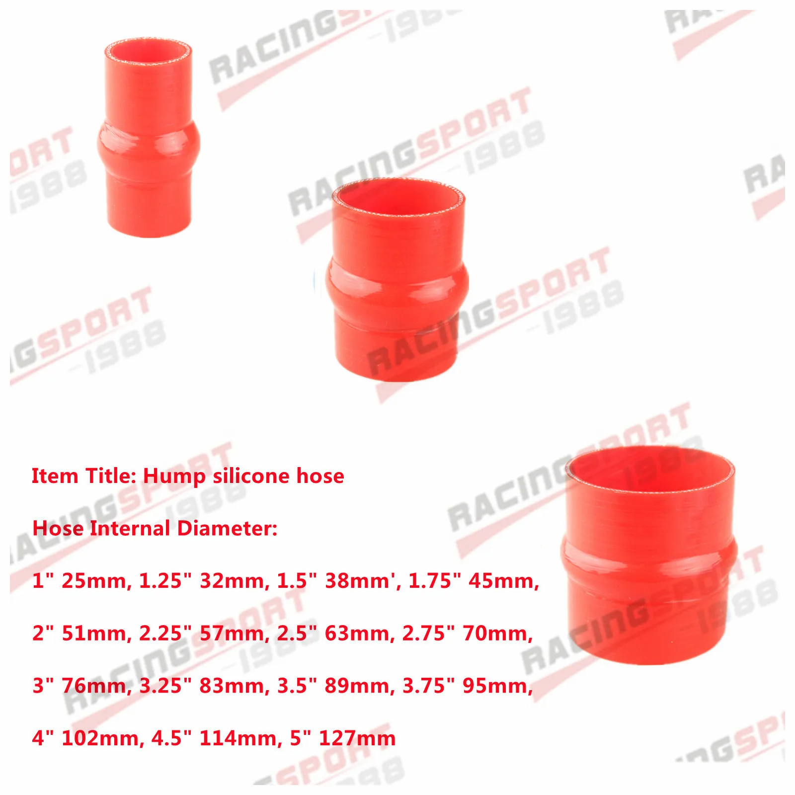 

Straight Hump Silicone Hose Intercooler Turbo Coupler Tube Intake Pipe ID:25mm 32mm 38mm 45mm 51mm 57mm 63mm 70mm 76mm 83mm 89mm