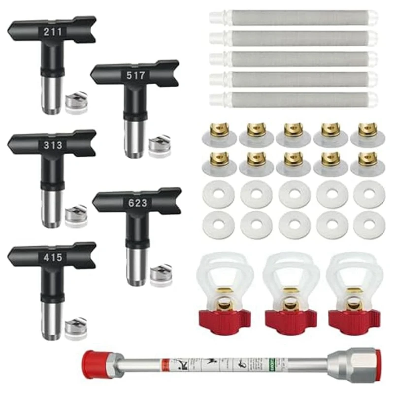 

Насадки для безвоздушного распыления краски Реверсивные насадки для распылителя Насадки для безвоздушного удлинителя с защитой сопла и фильтрами-распылителями