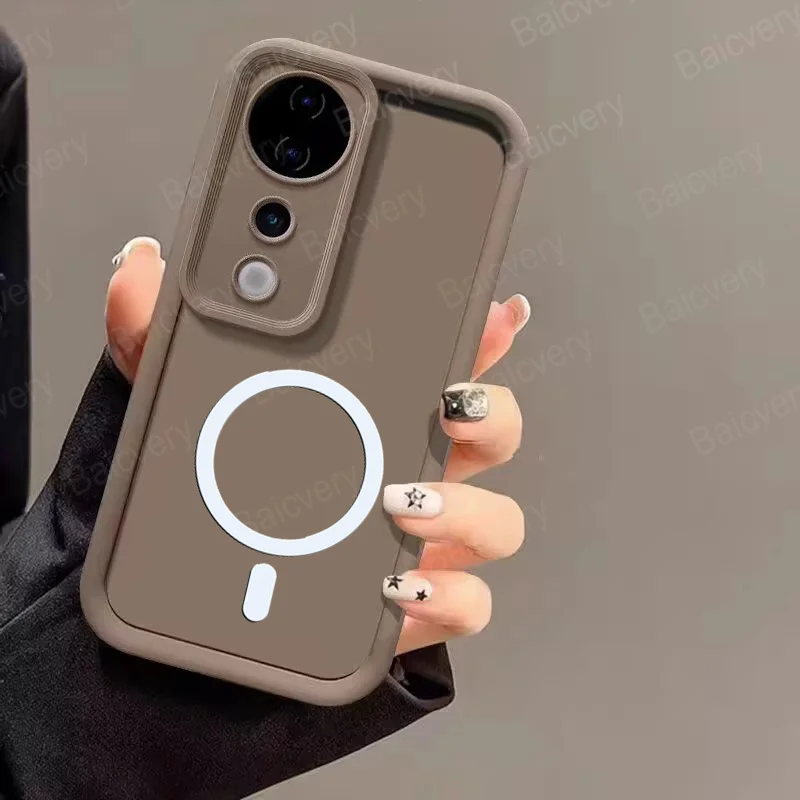 

ДЛЯ VIVO V40 / V40 Pro 5G V2347, чехлы, красочные Чехлы, чехол из ТПУ, искусственная кожа, поддержка магнитного беспроводного зарядного устройства