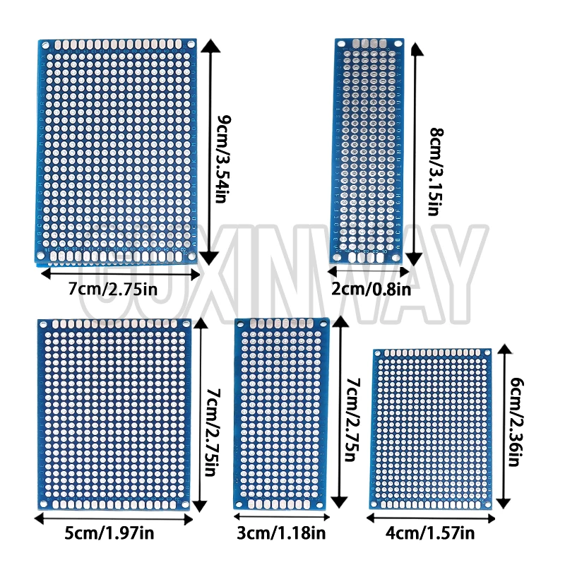 5-10PCS 프로토 타입 보드 블루 회로 Perfboard PCB 3x7cm 4x6cm 5x7cm 7x9cm 양면 회로 기판 DIY 전자 키트