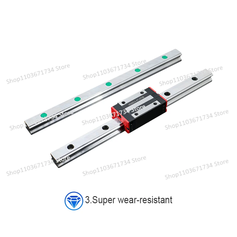 شحن سريع دليل CNC 2 قطعة HGR25 خطي مربع السكك الحديدية 1400 مللي متر-2600 مللي متر + 4 قطعة عربات الشرائح HGH25CA أو HGW25CC لأجزاء CNC