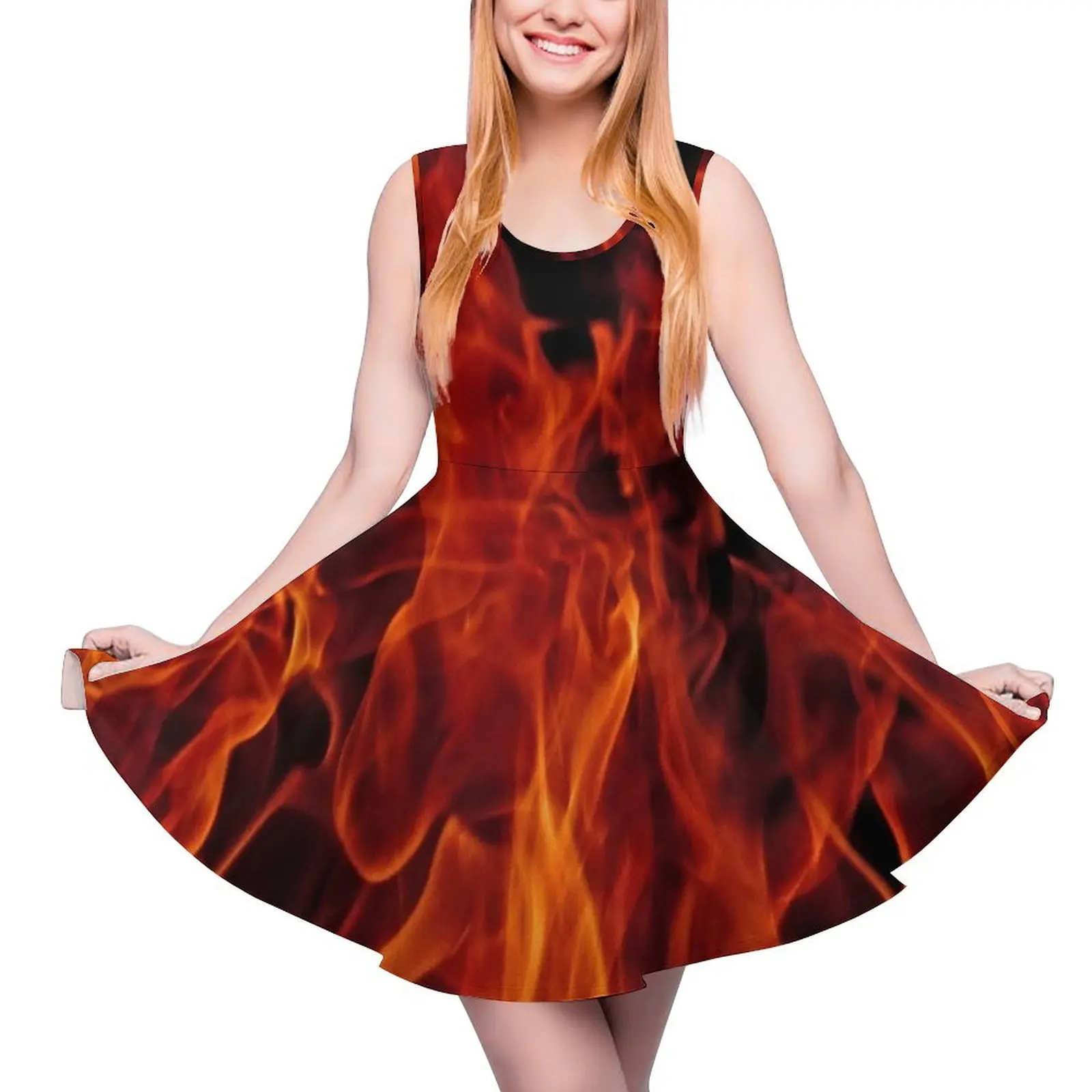 

Fire Sleeveless Dress Elegant gowns womens clothing women"s evening dress 2024