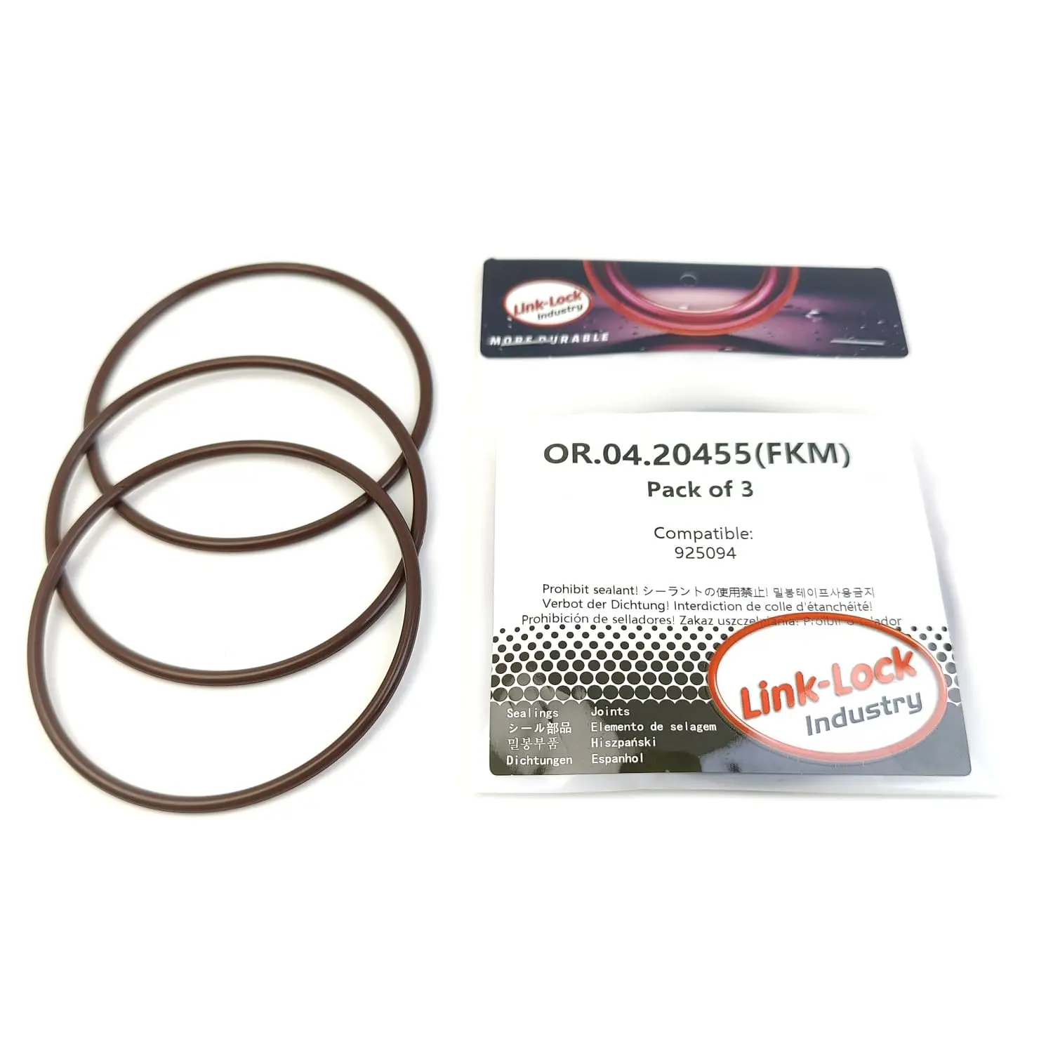 

LINK-LOCK 3PCS OR.04.20455 FKM Viton Sealing O-Ring Kit of Engine 925094 for VOLVO
