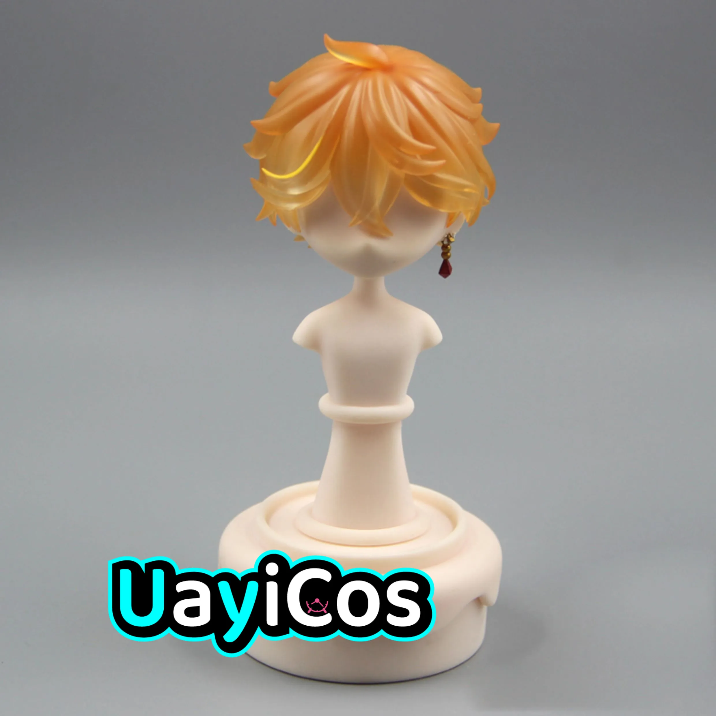 

Genshin Impact Tartaglia Handmade OB11 OB22 GSC Hair Detachable Hair Shell Wig Faceplates BJD Doll Accessories Game Anime Fi