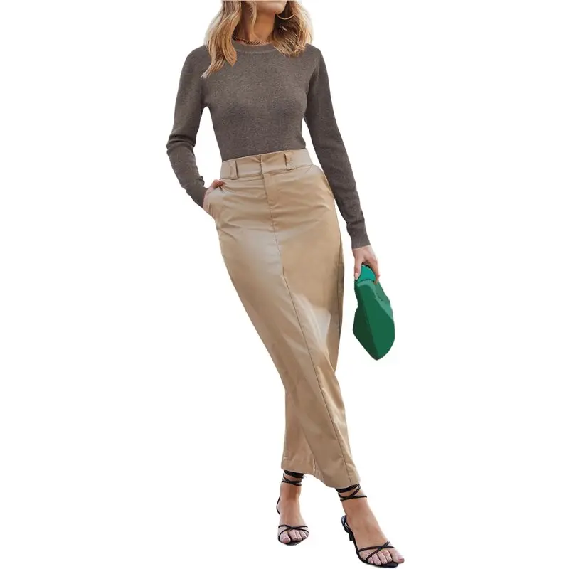 

CYL-Women's Wool Blend Classic Crew Neck Casual Fall Sweaters