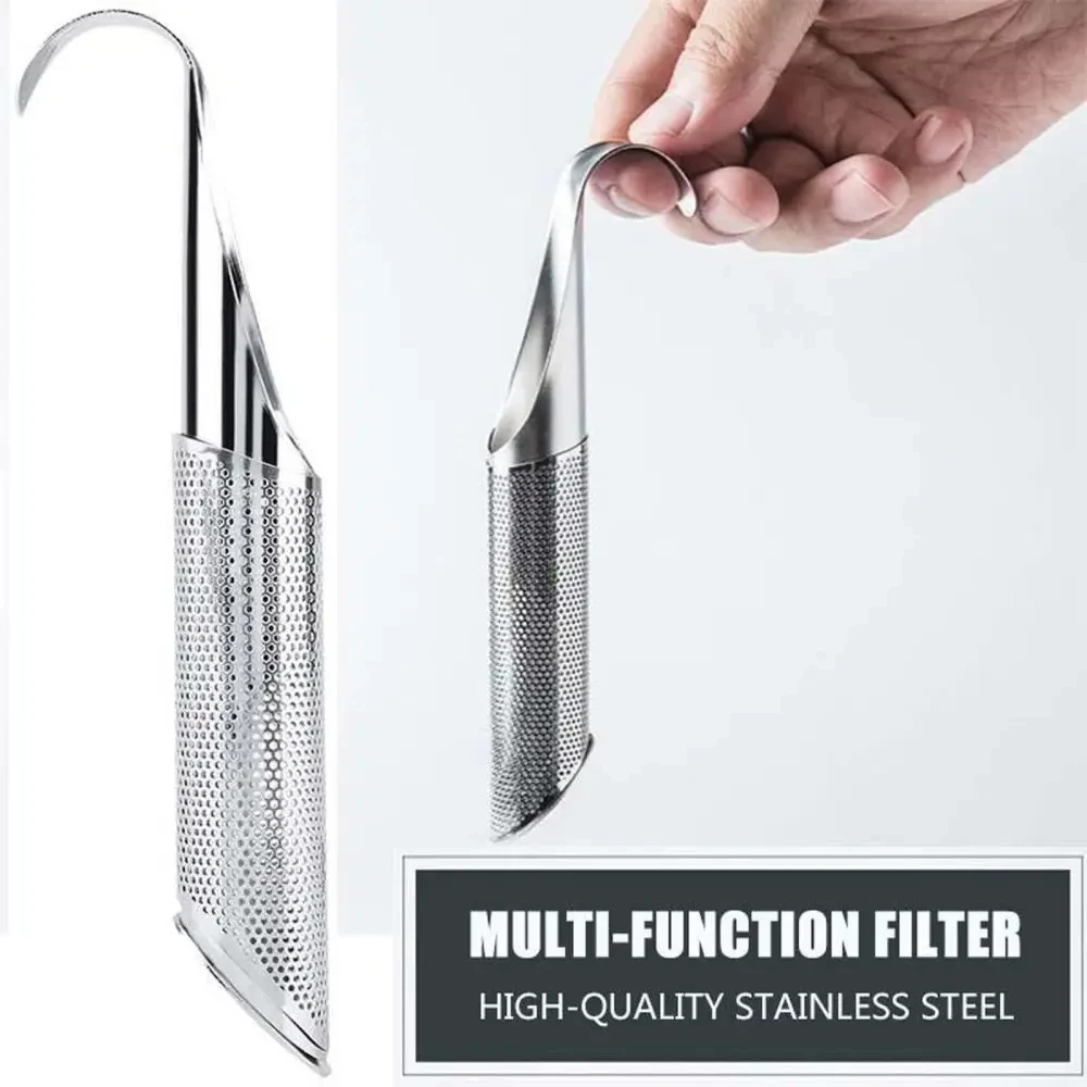 04 Stainless Steel Tea Strainertea Water Separatortea Filterpipe Type Hanging Handletea Strainertea Strainer image 4