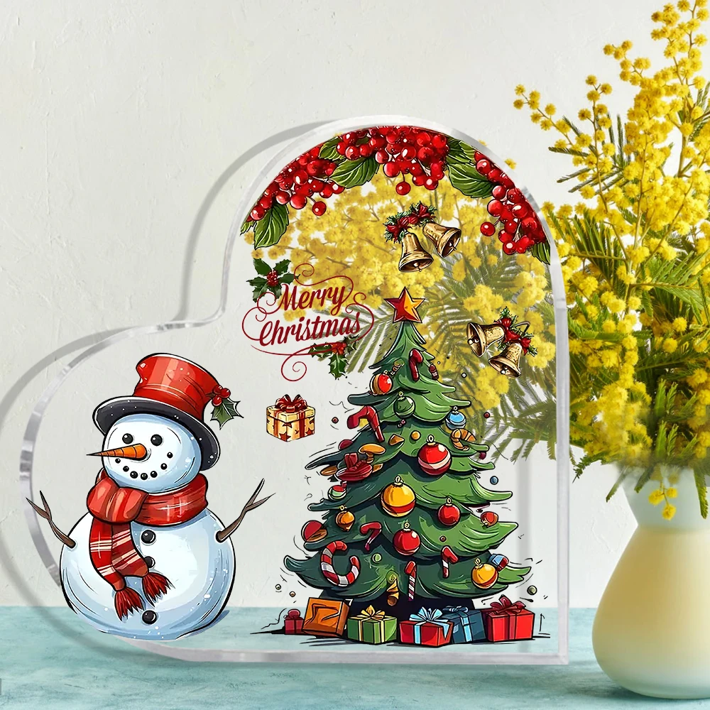 1 pezzo Decorazione natalizia in acrilico, regalo decorativo per la casa festivo, la migliore decorazione da tavola per Natale