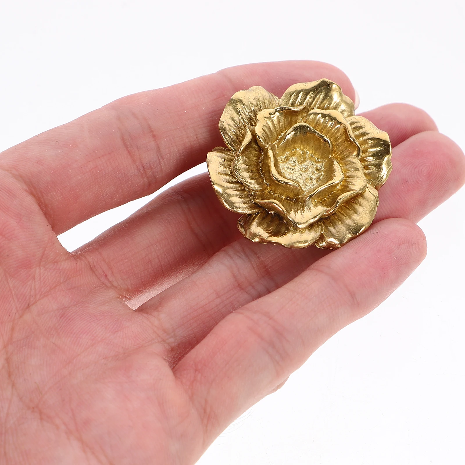 

Brass Rose Handles 33x18mm Decorative Cabinet Knobs for Dresser Drawer Cupboard Wardrobe Bookcase Furniture Hardware