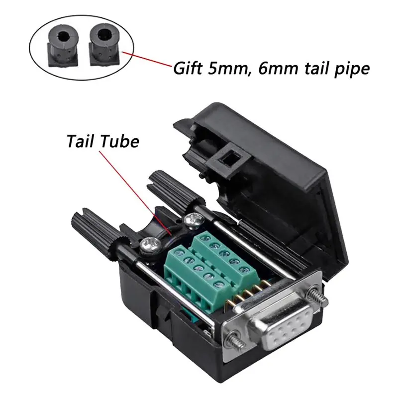 NEW HOT In Stock-12PCS DB9 Female Breakout Connector,DB9 Solderless RS232 D-SUB Serial To 9-Pin Port Terminal Adapter Connector