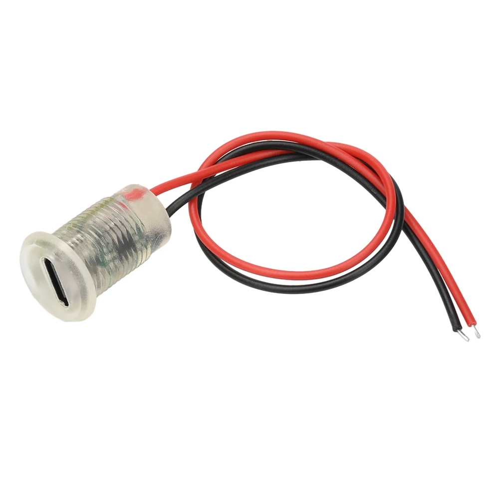 2Pin Draht USB Typ-c Wasserdichten Stecker Direkte kompression weibliche basis Buchse Lade Interface Mit Schweißen – Detail 9