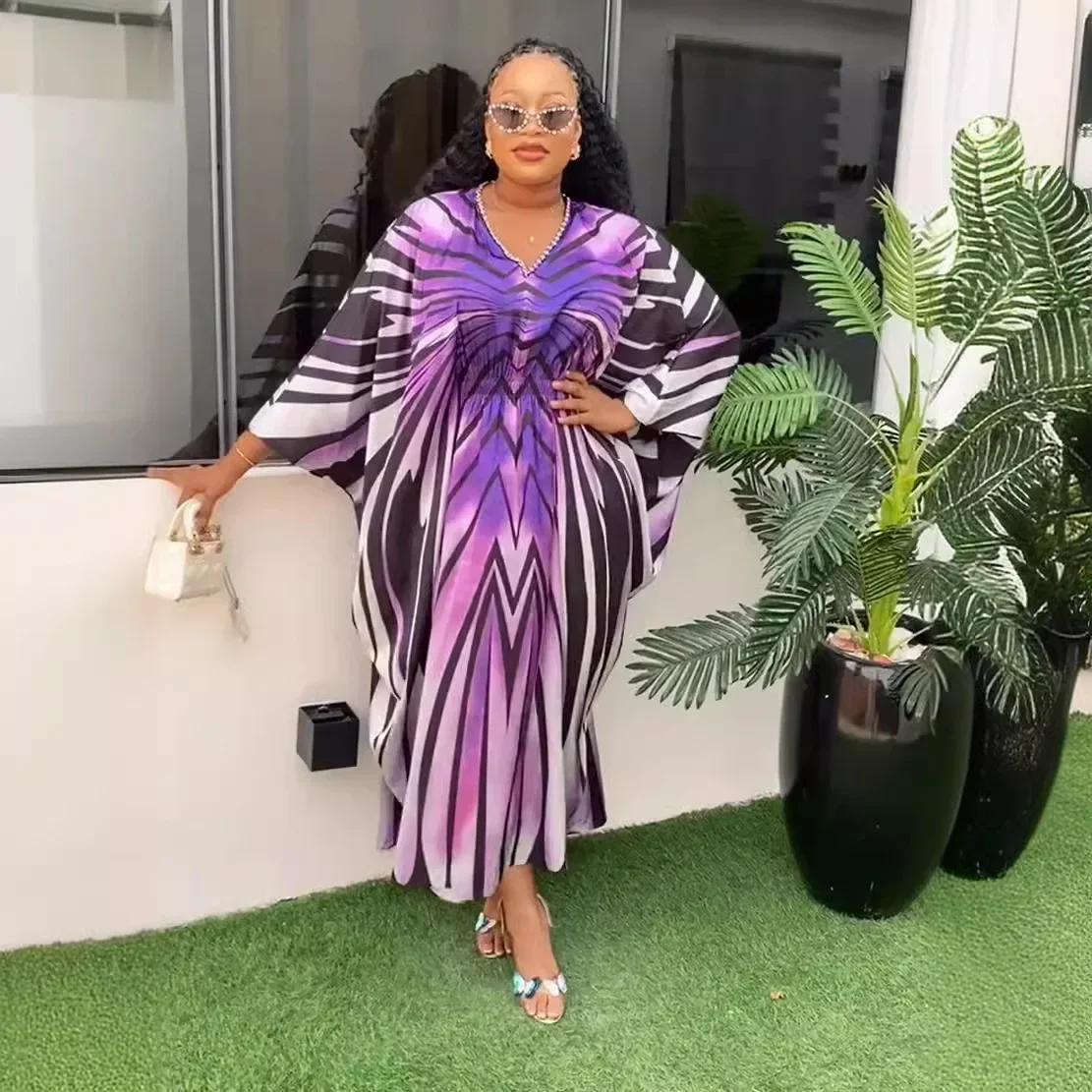 

Элегантные африканские платья для женщин, мусульманский принт Boubou, абайи, халат Дашики, традиционная африканская одежда, наряд Анкары, вечернее платье