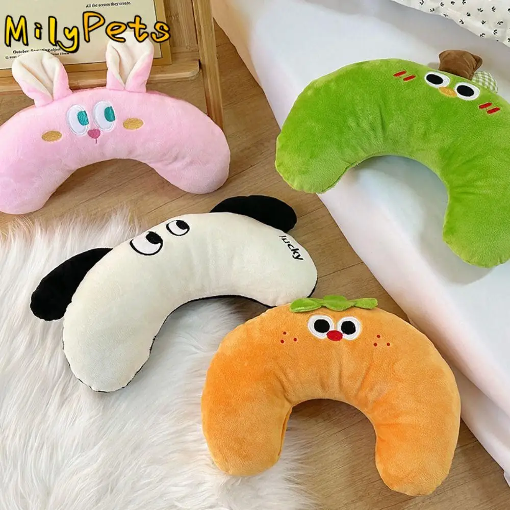 Neck Protection Cat U-shaped Pillow Sleep Together Half Donut Pet Kitten Chin Pad Anti-slip Comfortable Puppy Headrest