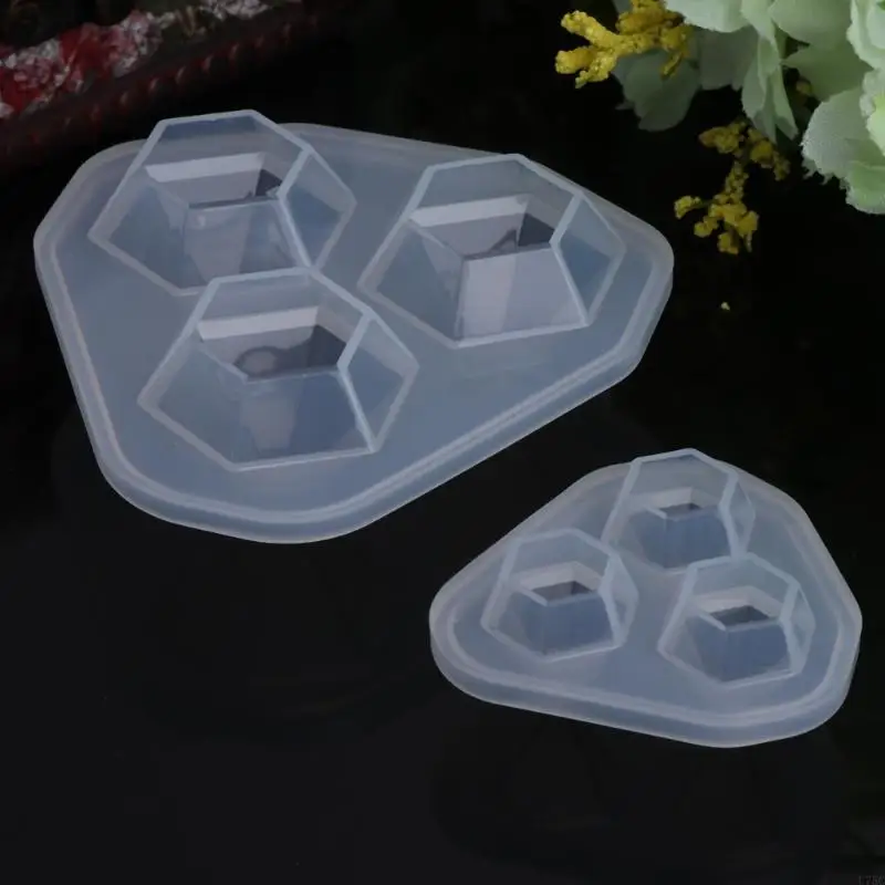 U75C 다이아몬드 실리콘 몰드 키 체인 펜던트 DIY 에폭시 수지를위한 에폭시 수지 곰팡이