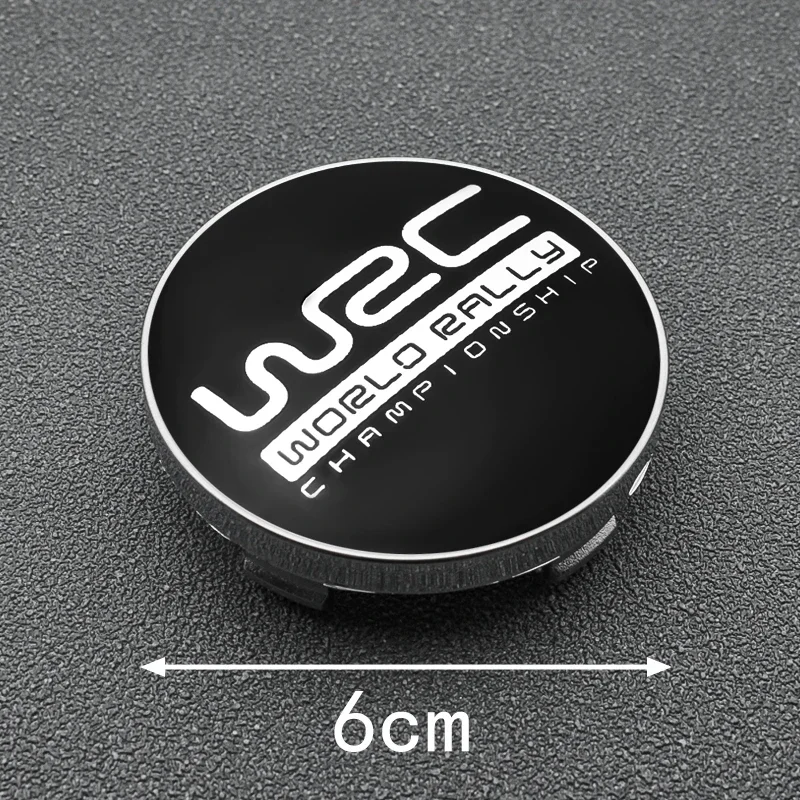 4 قطعة 56 + 60 مللي متر WRC بطولة العالم للرالي شعار مركز قبعات غطاء حافة شارة محور عجلات السيارة ملصقات اكسسوارات السيارات التصميم #5