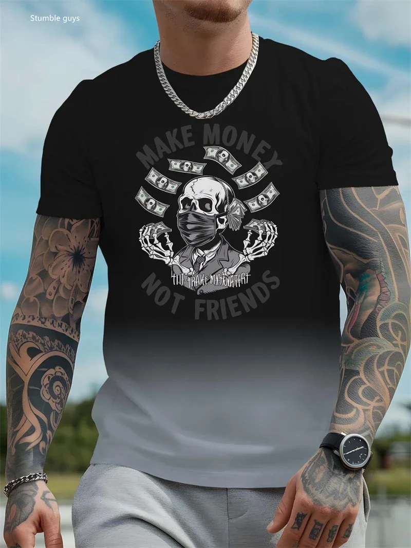 Herren Mode Sport-Trikot T-Shirt Sommer Anime Locker Sitzend Kurzarm Weich Bequem Übergroße Oberteile