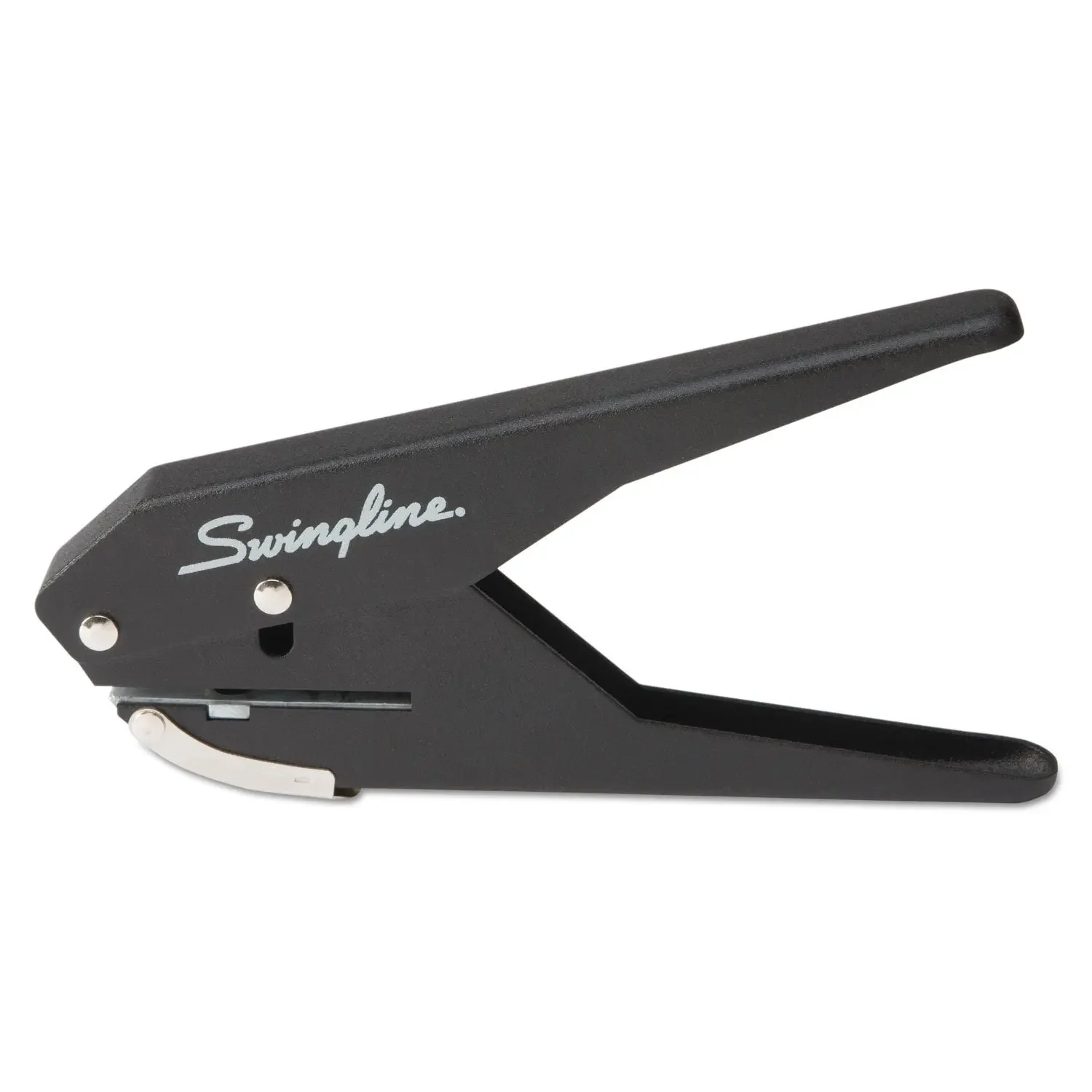 

Single Hole Punch, 20 Sheet Capacity, Low Force Plier Design, Black & Silver