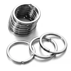 10/20Pcs 15-35mm portachiavi in acciaio inossidabile anello diviso portachiavi portachiavi per portachiavi fai da te forniture per la creazione di gioielli