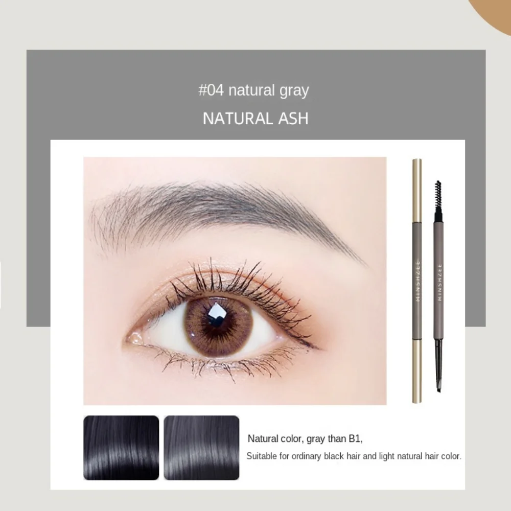 Double-head Rotation Ultra Fine Eyebrow Pencil Natural Wild Eyebrows Razor Shape Brow Pencil Quick-drying Waterproof