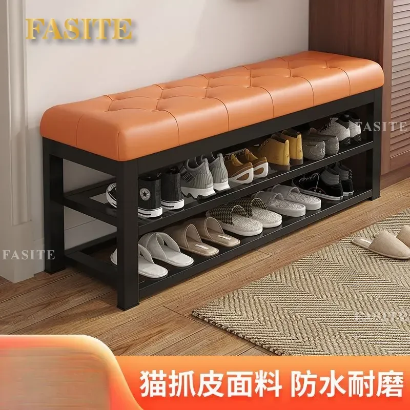 For Entryway Shoe Change Stool Integrated Shoe Cabinet Rack Soft Cushioned Seat Household Entrance Furniture Storage