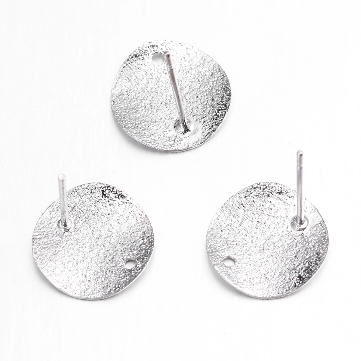 

20pc Perforated Ear Needle Posts Flat Pad Kits Jewelry Making Supplies Studs Blanks Trendy Earrings Women Gifts