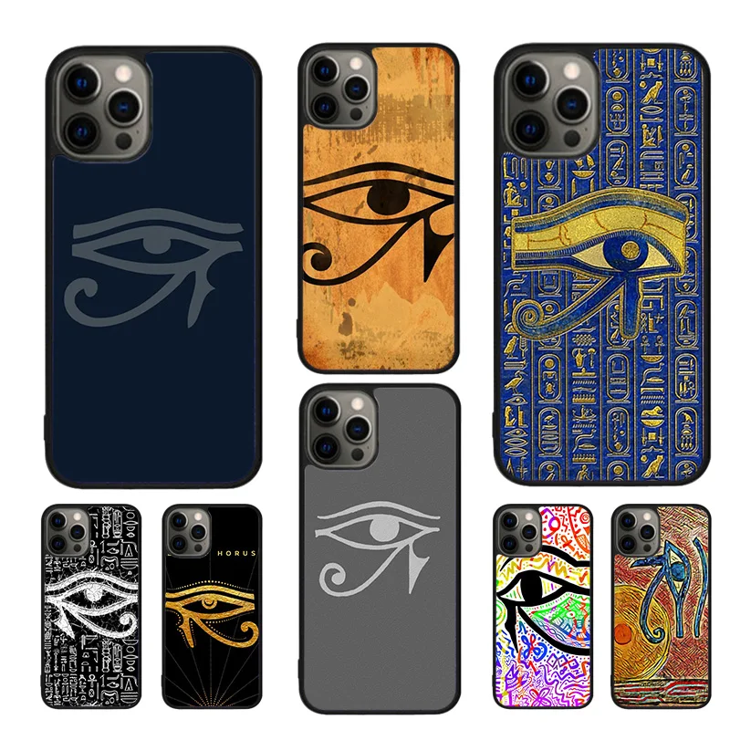 Sacred Eye of Horus Egypt Fresco Phone Cases Cover For iPhone 16 15 14 12 13 mini 11 Pro MAX apple 6 7 8 Plus SE2020 Coque