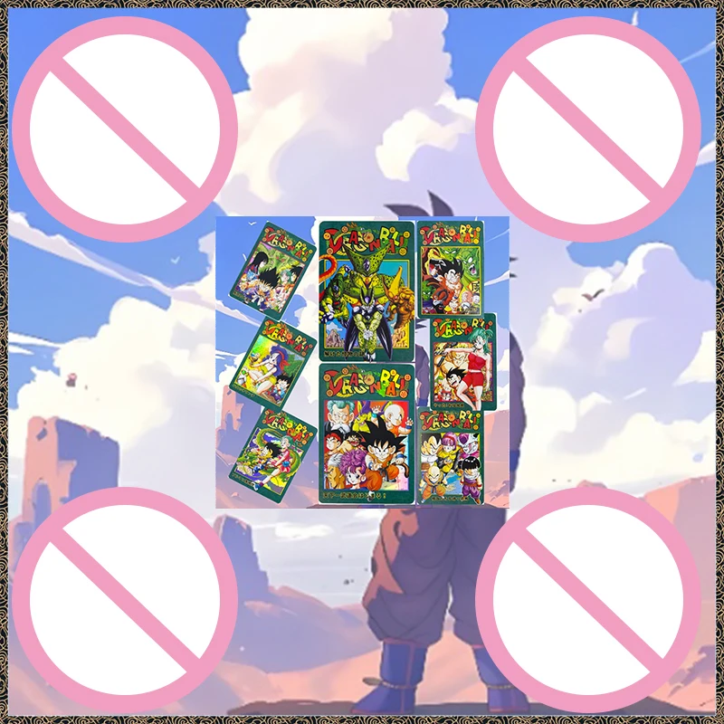 Anime Dragon Ball DIY ACG Cell Majin Buu Krillin Piccolo Son Goku Bulma Vegeta Yonsei Lunch Collectible Cards Birthday Toy Gift